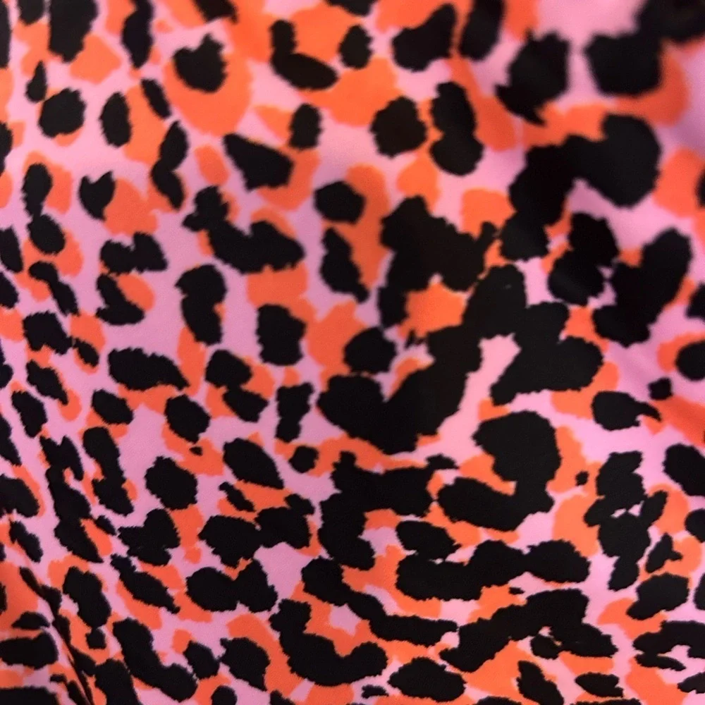 NWT Fabletics 4X Scoop Tie Back Shaping One-Piece Swimsuit Animal Print